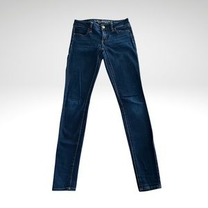 AMERICAN EAGLE Super Stretch Low Rise Jegging Jeans Dark Wash Size 2 Long